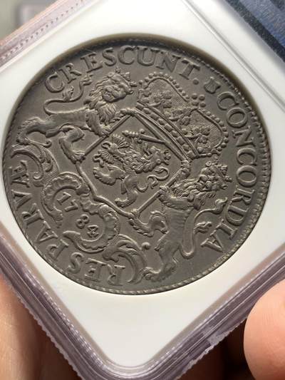 《竞宝斋》第484场 周日，周一，周二 3场连拍 （全场包邮）20级店铺 欢迎送拍 NGC AU58 荷兰 1784年 1杜卡特 荷兰马剑 银币 打制极美，细节清晰，季军分，该版NGC入盒数仅仅18枚，更高分5枚。