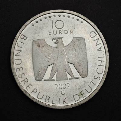 【淘币小摊】实时拍第九百零二拍   银币场    每周一统一发货 德国2002年德国电视50周年10欧元银币18克925银