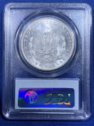 《竞宝斋》第484场 周日，周一，周二 3场连拍 （全场包邮）20级店铺 欢迎送拍 PCGS MS64 美国1885年O版摩根1美元银币 转光犀利 早期评级