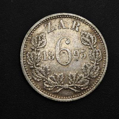 【淘币小摊】实时拍第九百零二拍   银币场    每周一统一发货 南非德兰士瓦1895年6便士银币