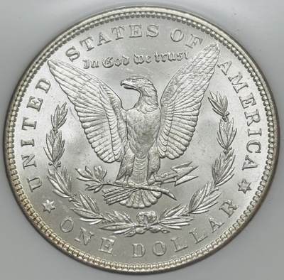 文馨钱币收藏第 303 场，【五一钱币荟，收藏盛宴】长期接代拍业务 NGC MS64  1885 年美国摩根鹰洋银元 老盒严评，炸裂转光，无需多言，细节看图