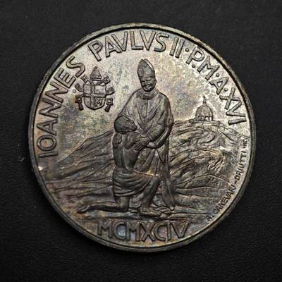 【淘币小摊】实时拍第九百零二拍   银币场    每周一统一发货 梵蒂冈1994年1000里拉银币