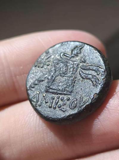 星盘世界钱币 5.2年度精品币大拍 一周年抽奖活动 美品！希腊化时代 - 酒神-狄俄尼索斯与蛇篮铜币 黑海沿岸城市阿米索造币 非常经典有名的一种