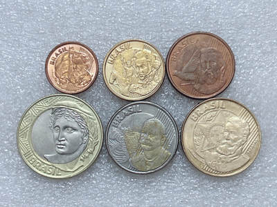 第一海外回流一元起拍收藏 散集专场  第313期 巴西硬币 6枚套