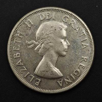 【淘币小摊】实时拍第九百零二拍   银币场    每周一统一发货 加拿大1964年伊丽莎白二世50分银币