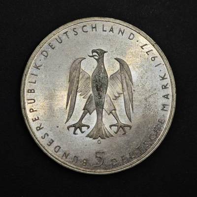 【淘币小摊】实时拍第九百零二拍   银币场    每周一统一发货 德国1977年小说家海因里希·冯·克莱斯特诞辰200周年5马克银币