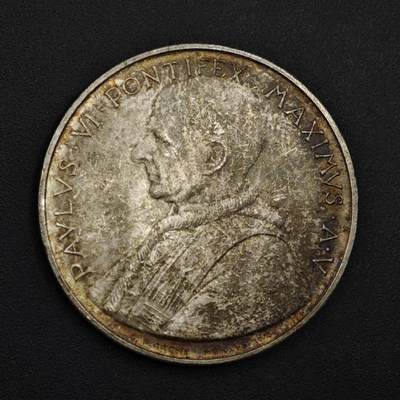 【淘币小摊】实时拍第九百零二拍   银币场    每周一统一发货 梵蒂冈1967年500里拉银币