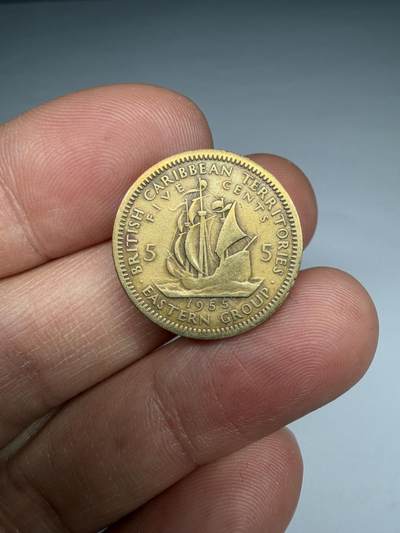 2026年集古藏今外币拍卖第四期-第4场—（总第324拍），可以寄存60天，满160元包邮。 - 1955年英属东加勒比5分