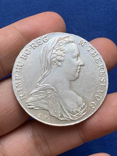 《竞宝斋》第484场 周日，周一，周二 3场连拍 （全场包邮）20级店铺 欢迎送拍 奥地利 特蕾西亚银币 高银后铸版 833银