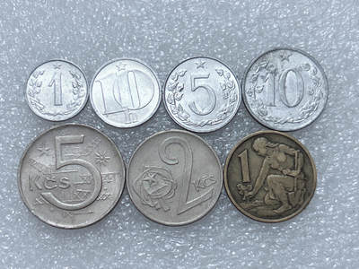 第一海外回流一元起拍收藏 散集专场  第313期 斯洛伐克硬币 7枚