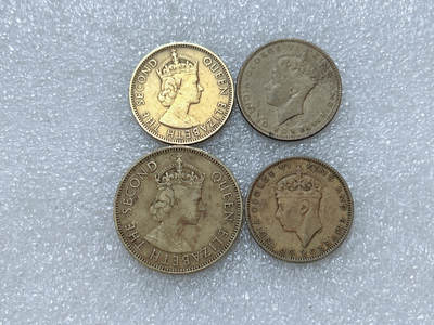 第一海外回流一元起拍收藏 散集专场  第313期 英属牙买加黄铜币 4枚