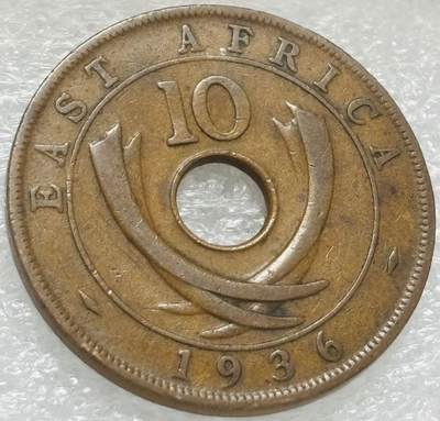 文馨钱币收藏第 302 场，国外回流老铜币，中东阿拉伯地区，拉美等国货币，30 号 1 号二连拍，长期接代拍业务，预计 4 月 4-5 号发货 稀少好品 1936 年英属东非爱德华八世 KN 版 10 分大铜币，传奇人物退位皇帝，在位时间不到一年