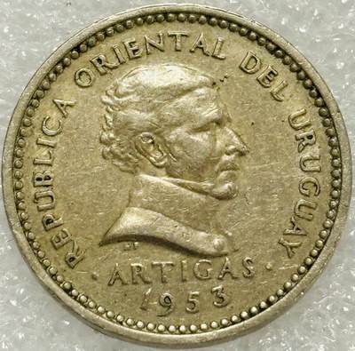 文馨钱币收藏第 302 场，国外回流老铜币，中东阿拉伯地区，拉美等国货币，30 号 1 号二连拍，长期接代拍业务，预计 4 月 4-5 号发货 1953 年乌拉圭 5 分