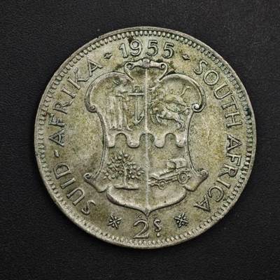 【淘币小摊】实时拍第九百零二拍   银币场    每周一统一发货 南非1955年伊丽莎白二世2先令银币