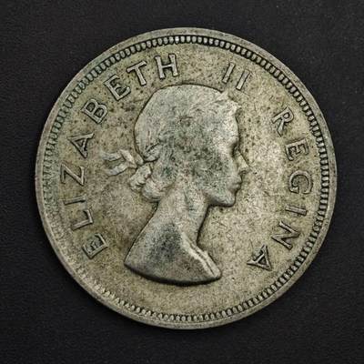 【淘币小摊】实时拍第九百零二拍   银币场    每周一统一发货 南非1955年伊丽莎白二世2.5先令银币
