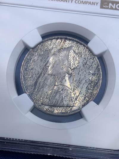 《竞宝斋》第484场 周日，周一，周二 3场连拍 （全场包邮）20级店铺 欢迎送拍 NGC MS64 意大利1958年500里拉银币，该版500里拉首年份，经典人妻帆船设计，代表事业与爱情。