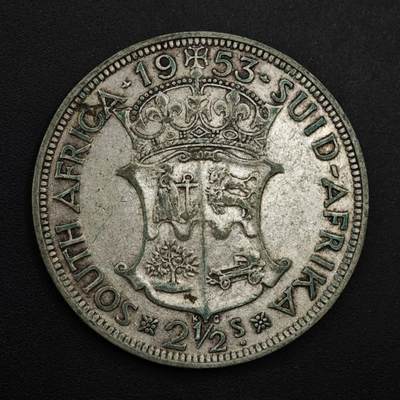 【淘币小摊】实时拍第九百零二拍   银币场    每周一统一发货 南非1953年伊丽莎白二世2.5先令银币