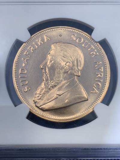 《竞宝斋》第484场 周日，周一，周二 3场连拍 （全场包邮）20级店铺 欢迎送拍 冠军分 NGC MS67 南非1979年克鲁格金币 917金 33.93克（含纯金1盎司）NGC有分评级只有3枚