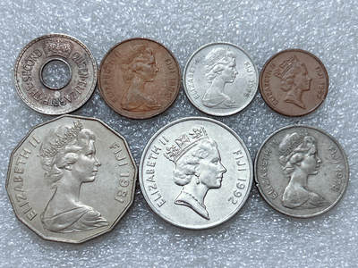 第一海外回流一元起拍收藏 散集专场  第313期 斐济硬币 7枚