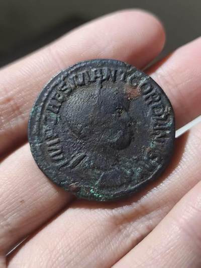 星盘世界钱币 5.2年度精品币大拍 一周年抽奖活动 超大重铜币！皮斯迪亚的安条克发行 戈尔迪安三世 公元238-244年 双胜利女神 棕榈树上刻着SR的盾牌，底下有两个俘虏 非常有趣