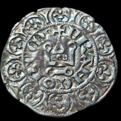 星盘世界钱币 5.2年度精品币大拍 一周年抽奖活动 中世纪 - 法国卡佩王朝查理四世半格罗斯（Maille Blanche）银币，始发行于1323年2月3日，含银量79.8%，欧洲老藏家旧藏，五彩包浆，深打好品，查理四世是卡佩王朝末代国王，所打制钱币品种与存世量都较少，以半格罗斯为主