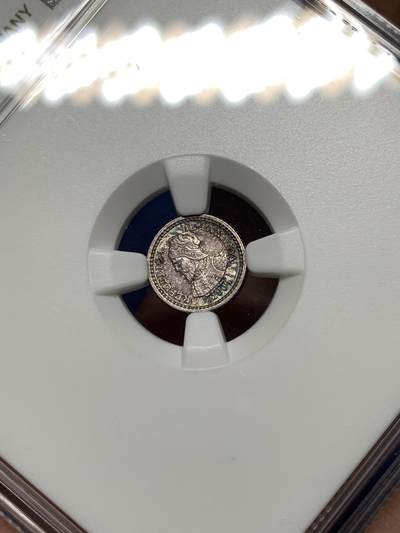 《竞宝斋》第484场 周日，周一，周二 3场连拍 （全场包邮）20级店铺 欢迎送拍 NGC MS62 巴拿马1904年2.5分小银币，世界最小机制银币，稀少珍珠币