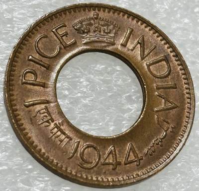 文馨钱币收藏第 302 场，国外回流老铜币，中东阿拉伯地区，拉美等国货币，30 号 1 号二连拍，长期接代拍业务，预计 4 月 4-5 号发货 原铜光好品 1944 年英属印度乔治六世 1 派沙铜币，电影刺客信条同款