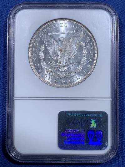 《竞宝斋》第484场 周日，周一，周二 3场连拍 （全场包邮）20级店铺 欢迎送拍 NGC MS64 美国1896年摩根银币，老盒严评，PL质感。