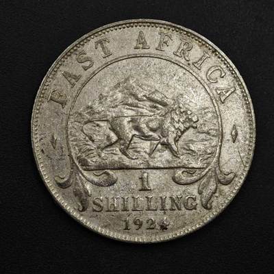 【淘币小摊】实时拍第九百零二拍   银币场    每周一统一发货 - 英属东非1924年乔治五世一先令银币