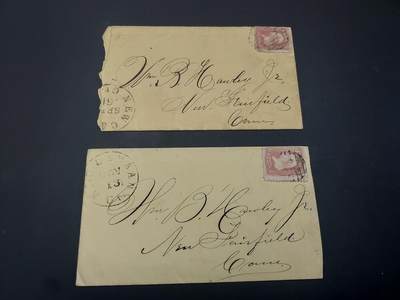 博彦收藏 5月6日 8点 邮票专场 美国 早期实寄信 2枚（2）