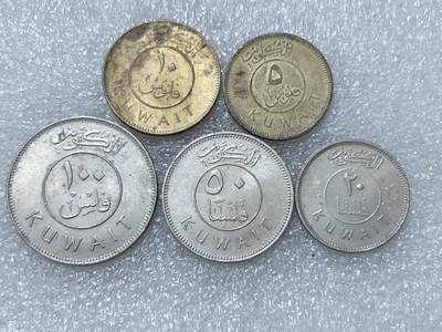 第一海外回流一元起拍收藏 散集专场  第313期 科威特硬币 5枚