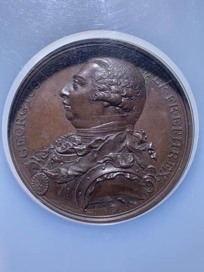 《竞宝斋》第484场 周日，周一，周二 3场连拍 （全场包邮）20级店铺 欢迎送拍 NGC MS64BN 英国铜章 纪念海军1798年在特拉法加海战中的胜利 亚军分 更高分仅一枚 加大加厚盒