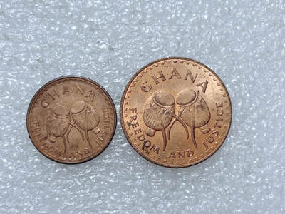 第一海外回流一元起拍收藏 散集专场  第313期 加纳1967年铜币 2枚