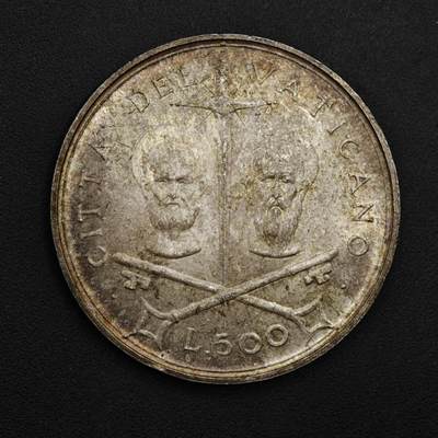 【淘币小摊】实时拍第九百零二拍   银币场    每周一统一发货 梵蒂冈1967年500里拉银币