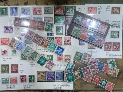 《竞宝斋》第484场 周日，周一，周二 3场连拍 （全场包邮）20级店铺 欢迎送拍 - 德三邮票新97枚，全部新票，部分隔着袋子贴纸上（不是邮票本身贴纸上），部分成套，个别有损伤、背贴等