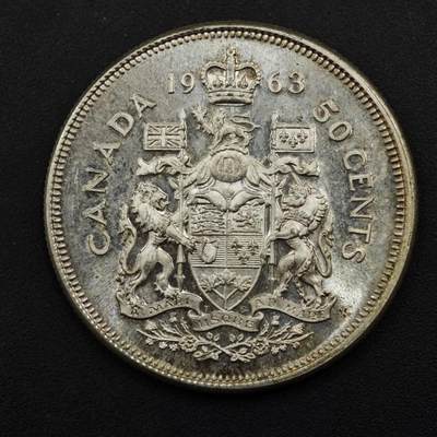 【淘币小摊】实时拍第九百零二拍   银币场    每周一统一发货 加拿大1963年伊丽莎白二世50分银币