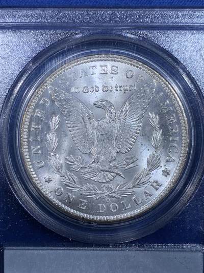 《竞宝斋》第484场 周日，周一，周二 3场连拍 （全场包邮）20级店铺 欢迎送拍 PCGS MS64 美国1885年O版摩根1美元银币 转光犀利 早期评级