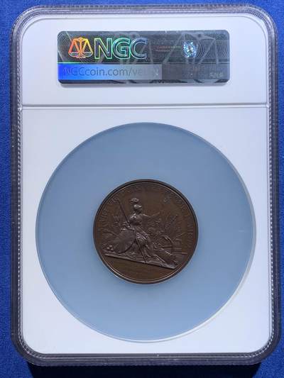 《竞宝斋》第484场 周日，周一，周二 3场连拍 （全场包邮）20级店铺 欢迎送拍 NGC MS64BN 英国铜章 纪念海军1798年在特拉法加海战中的胜利 亚军分 更高分仅一枚 加大加厚盒