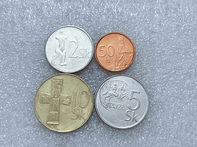 第一海外回流一元起拍收藏 散集专场  第313期 斯洛伐克硬币 4枚