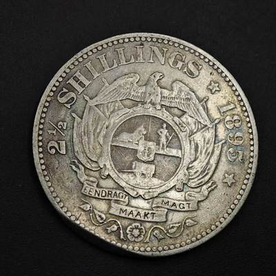 【淘币小摊】实时拍第九百零二拍   银币场    每周一统一发货 南非德兰士瓦1895年2.5先令银币有磨边