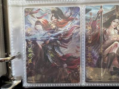 月落卡牌大清仓第10期 卡玩帕克   神州百花谱   花木兰   全新未拆三连粗闪卡一套