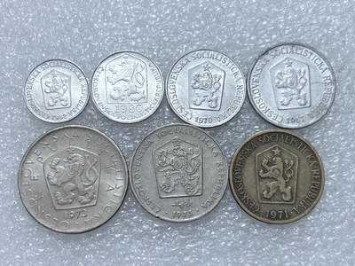 第一海外回流一元起拍收藏 散集专场  第313期 斯洛伐克硬币 7枚