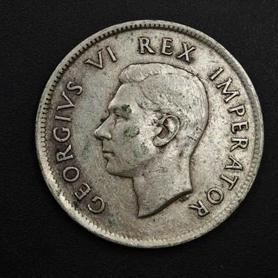 【淘币小摊】实时拍第九百零二拍   银币场    每周一统一发货 南非1941年乔治六世2先令银币