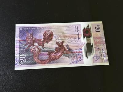《外钞收藏家》第六百三十一期（五一假期场）（长期征集拍品、欢迎藏友们联系合作） 2019年苏格兰皇家银行20镑 全新UNC 无47
