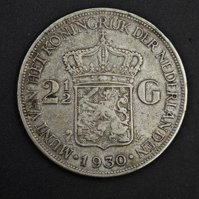 【淘币小摊】实时拍第九百零二拍   银币场    每周一统一发货 荷兰1930年威廉明娜女王2.5盾银币