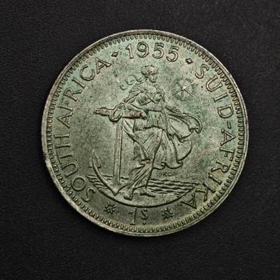 【淘币小摊】实时拍第九百零二拍   银币场    每周一统一发货 南非1955年伊丽莎白二世1先令银币