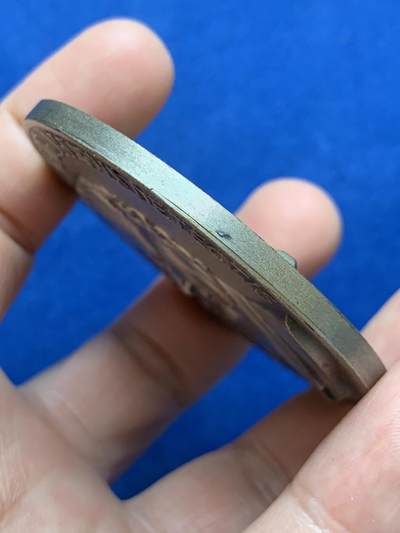 《竞宝斋》第484场 周日，周一，周二 3场连拍 （全场包邮）20级店铺 欢迎送拍 孟德尔定律被发现95周年纪念章 正面格雷戈尔·孟德尔高浮雕头像，他是现代遗传学的奠基人。103.8克 59.6mm