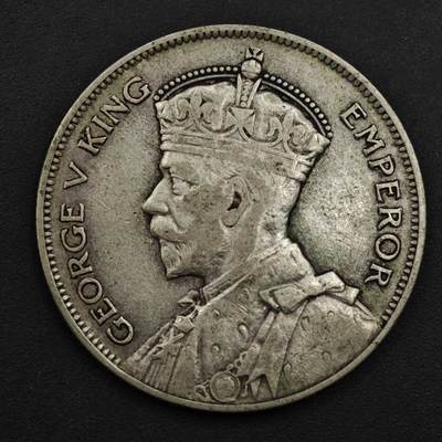 【淘币小摊】实时拍第九百零二拍   银币场    每周一统一发货 新西兰1934年乔治五世半克朗银币