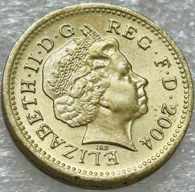 文馨钱币收藏第 302 场，国外回流老铜币，中东阿拉伯地区，拉美等国货币，30 号 1 号二连拍，长期接代拍业务，预计 4 月 4-5 号发货 原铜光极美品 2004 年 英国1镑女王福斯第四铁路桥纪念币