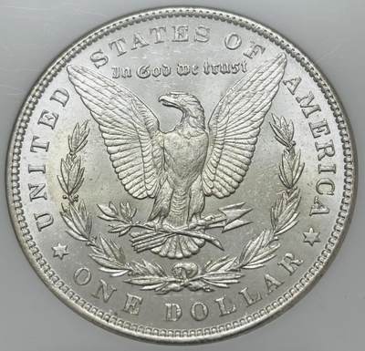 文馨钱币收藏第 303 场，【五一钱币荟，收藏盛宴】长期接代拍业务 NGC MS64  1887 年美国摩根鹰洋银元，老盒严评，转光炸裂，细节看图